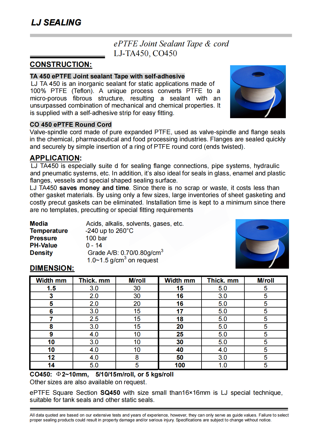 LJ TA450 CO450 ePTFE Joint Sealant Tape & cord_00.png